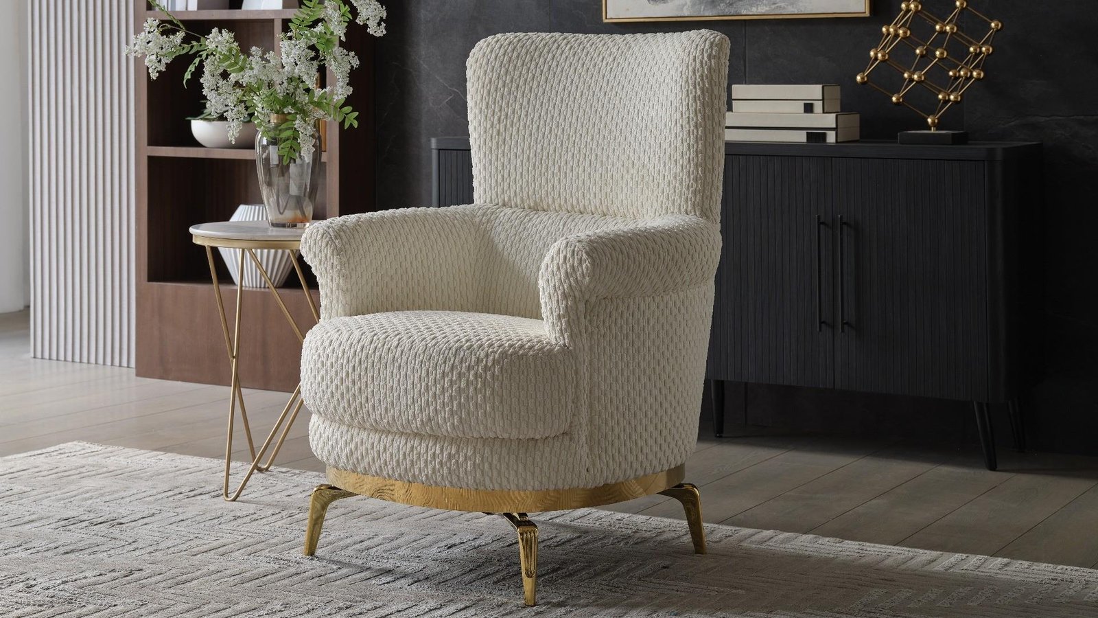 Second image of ZOE 2 PC Living Room Sets IN CREAM